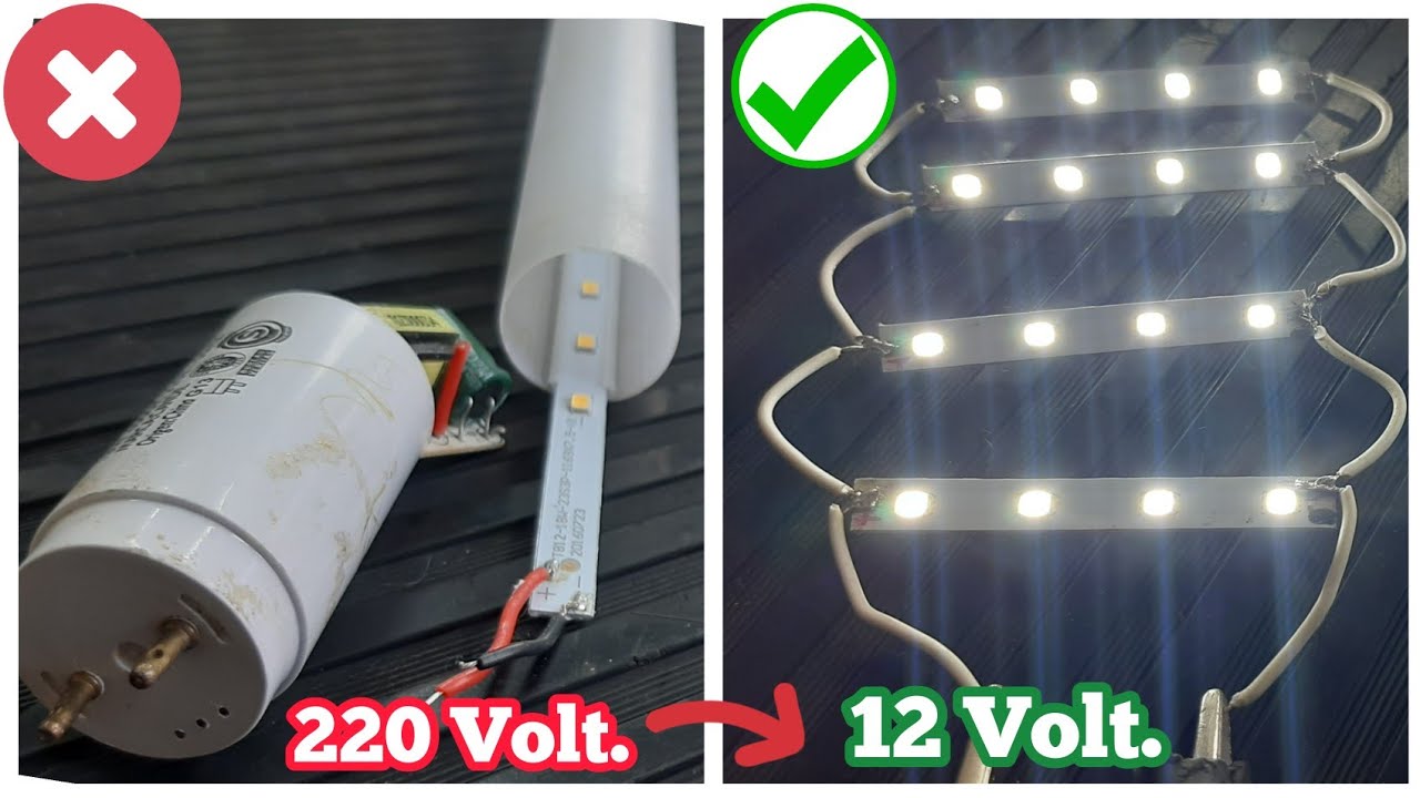 ¿Qué hacer con Tubos LED dañados? USALOS CON 12 VOLT