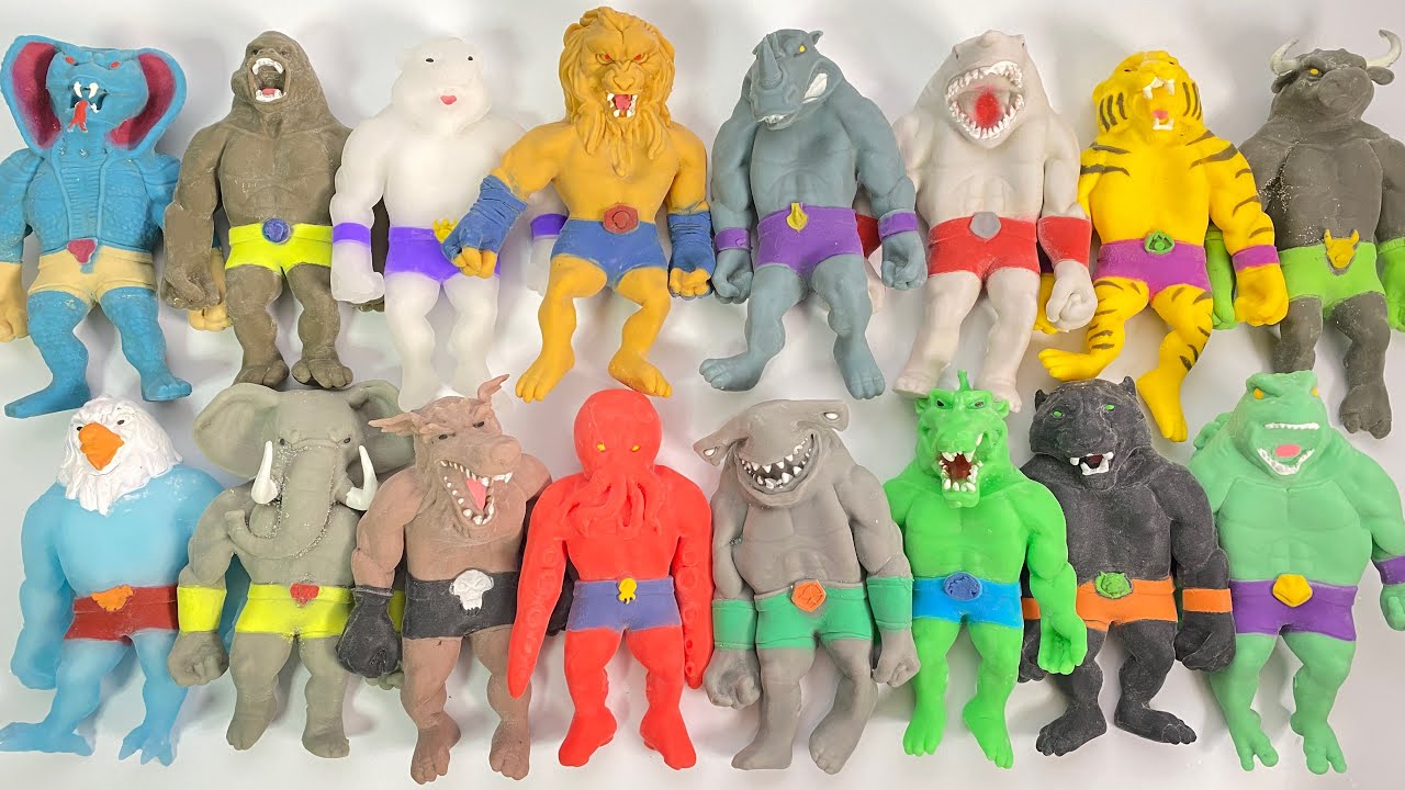 ストレッチーズミュータント コンプリートセット 開封 デアゴスティーニ STRETCHIES MUTANTS DeAgostini Beast Warriors squid squishy
