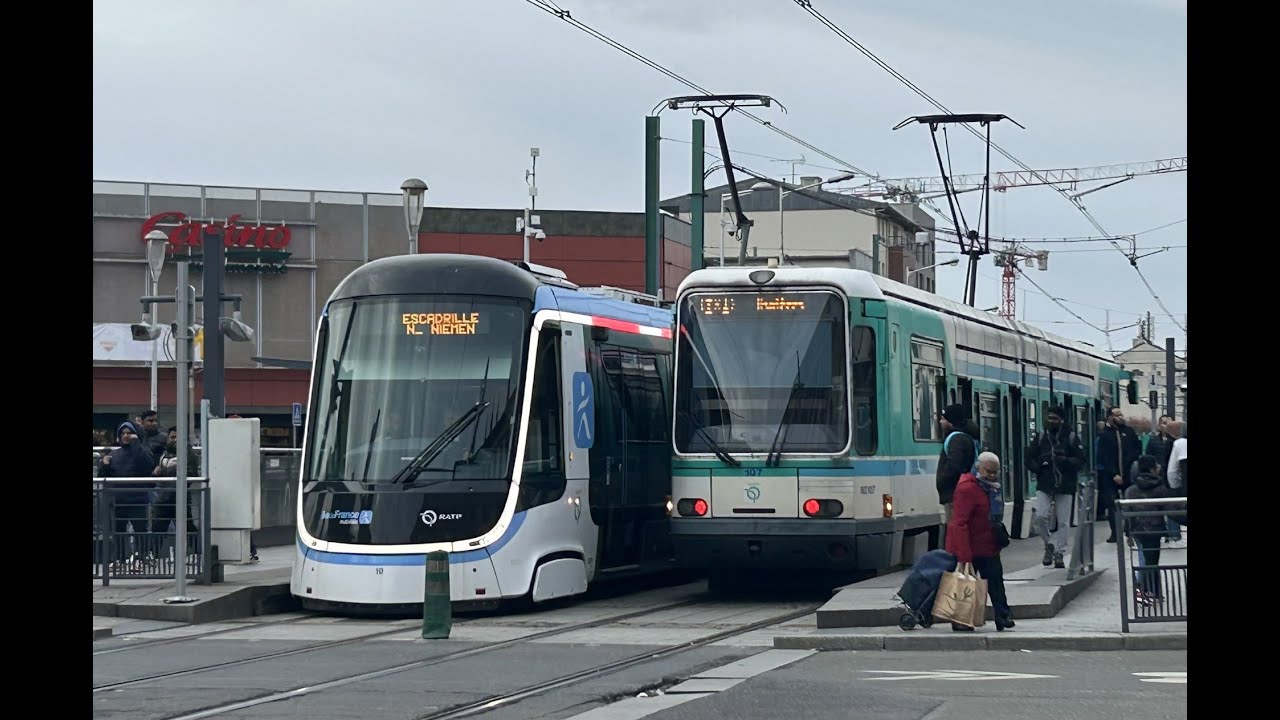 Tramway T1 Île de France entre Gare de Saint-Denis et La Noue