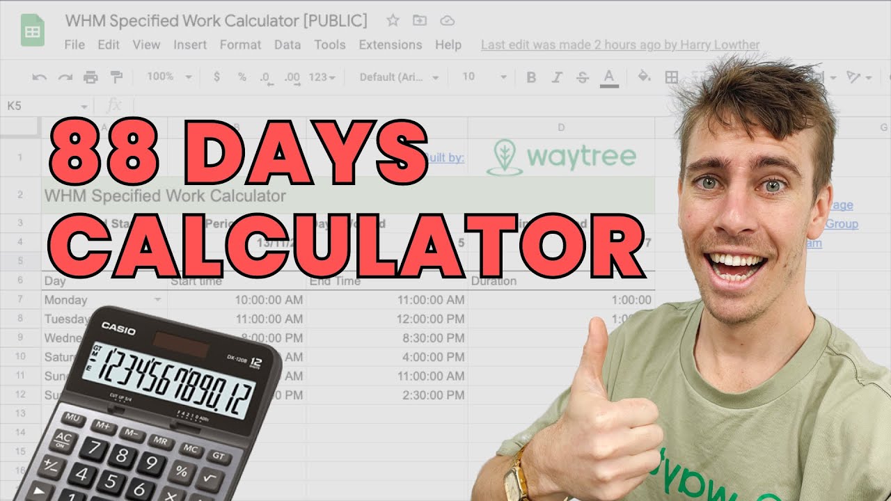 Working Holiday Australia: Specified Work Calculator & Log #88days #backpacking