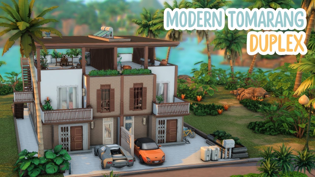 Modern Tomarang Duplex 👭 || Sims 4 Speed Build || No CC