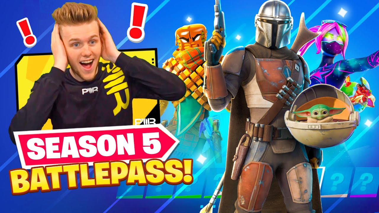 Fortnite SEASON 5 BATTLEPASS (BABY YODA + MORE!)