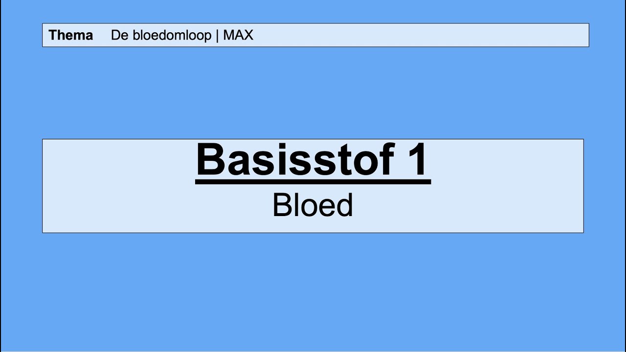VMBO HAVO 2 | De bloedsomloop | 1. Bloed | 8e editie | MAX