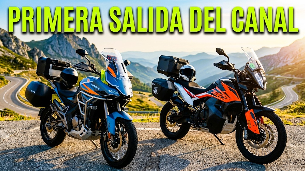 Primera salida organizada desde el canal.  KTM 790 & Zontes 703F.