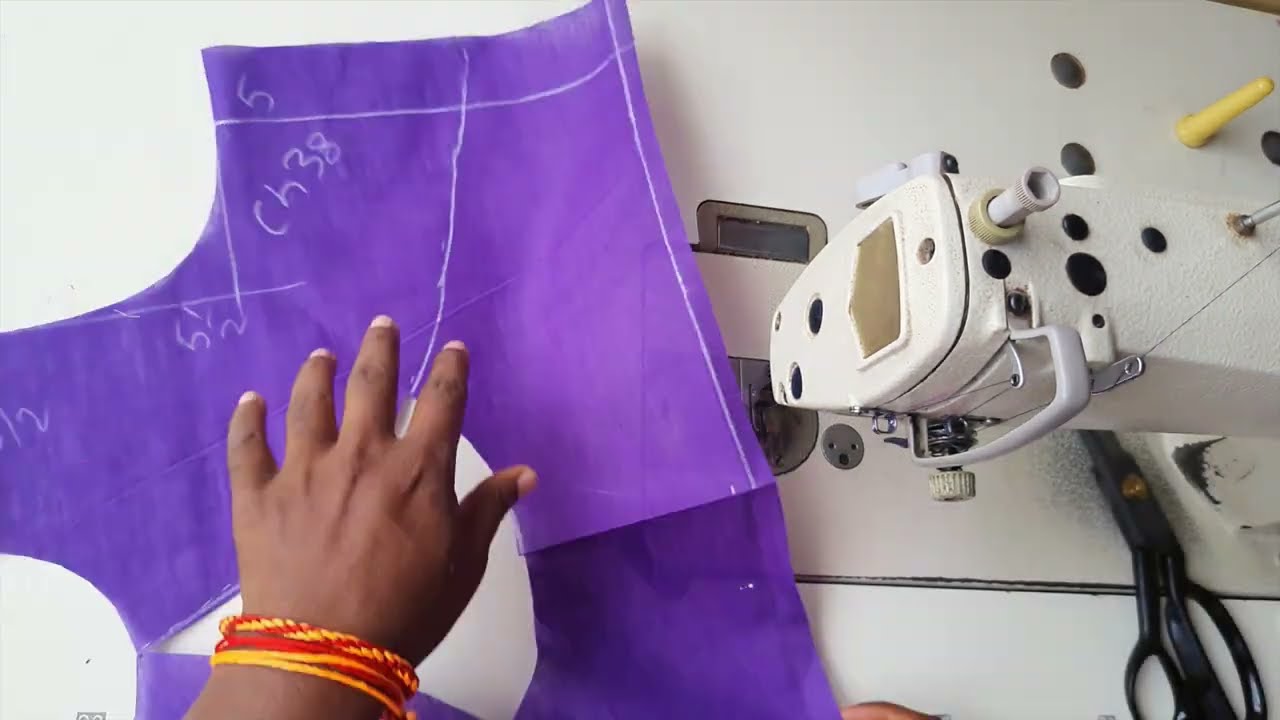 design  1210 h. Simple Shoulder patch work Blouse Design for Beginners in Hindi 