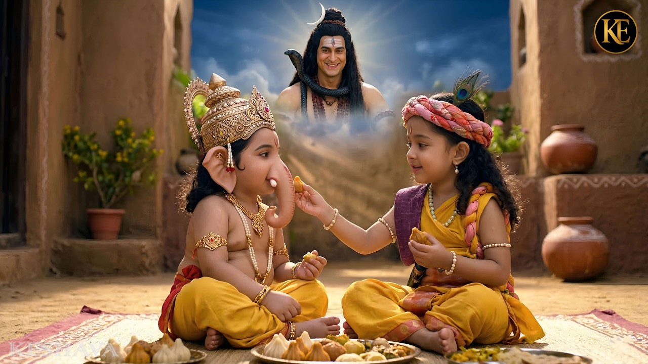 बाल कान्हा ने अपने हाथों से खिलाया बाल गणेश को देख शिवजी हुए प्रसन्न | YMKN | यशोमती मईया के नंदलाला