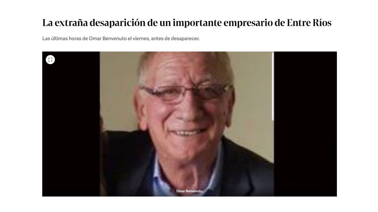 Memoria Frágil - La extraña desaparición del empresario Benvenuto