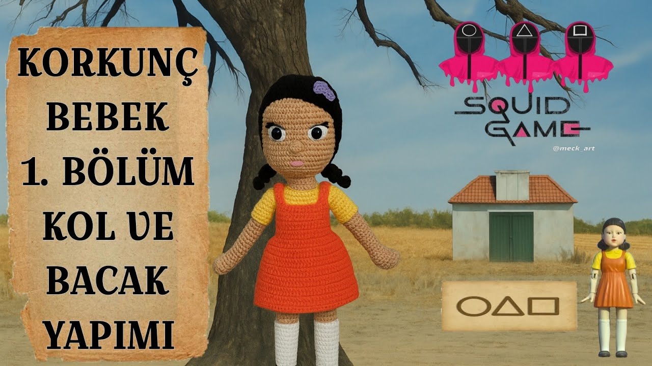 SQUID GAME  오징어 게임 KORKUNÇ BEBEK 1.BÖLÜM KOL VE BACAK YAPIMI YAKIN ÇEKİM, KOLAY VE DETAYLI ANLATIM