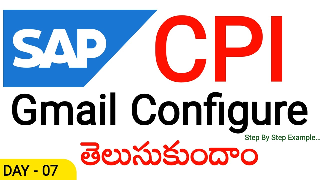 SAP CPI Mail Adapter Configuration Send Email with Attachment Full iFlow Example Telugu @TECHCPIZONE