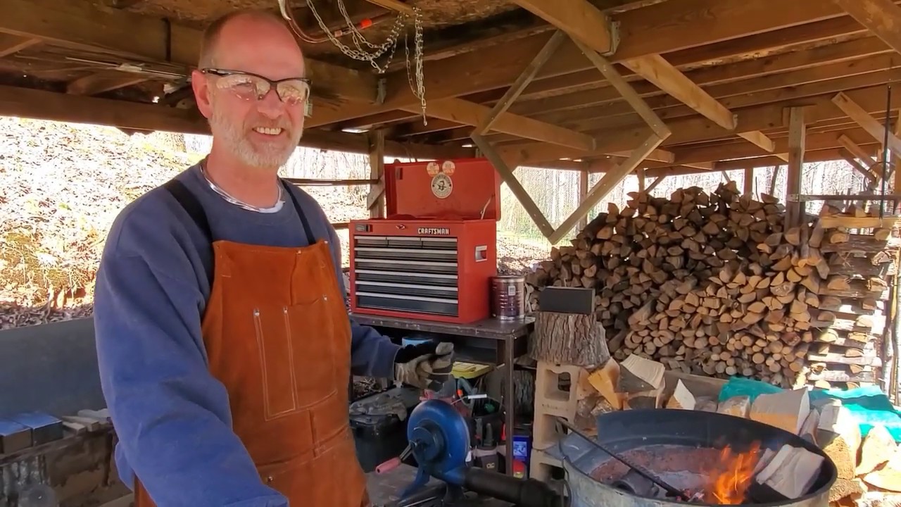 Wood Fired Forge Setup