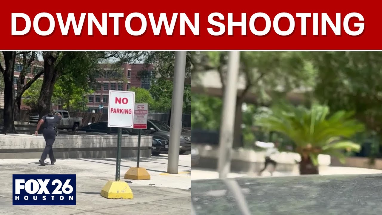 Downtown Houston shooting caught on video: Constable deputy, suspect shot