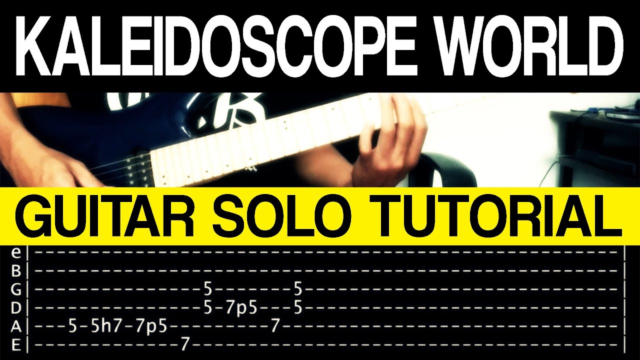 Kaleidoscope World - Francis M INTRO + GUITAR SOLO Tutorial (WITH TAB)