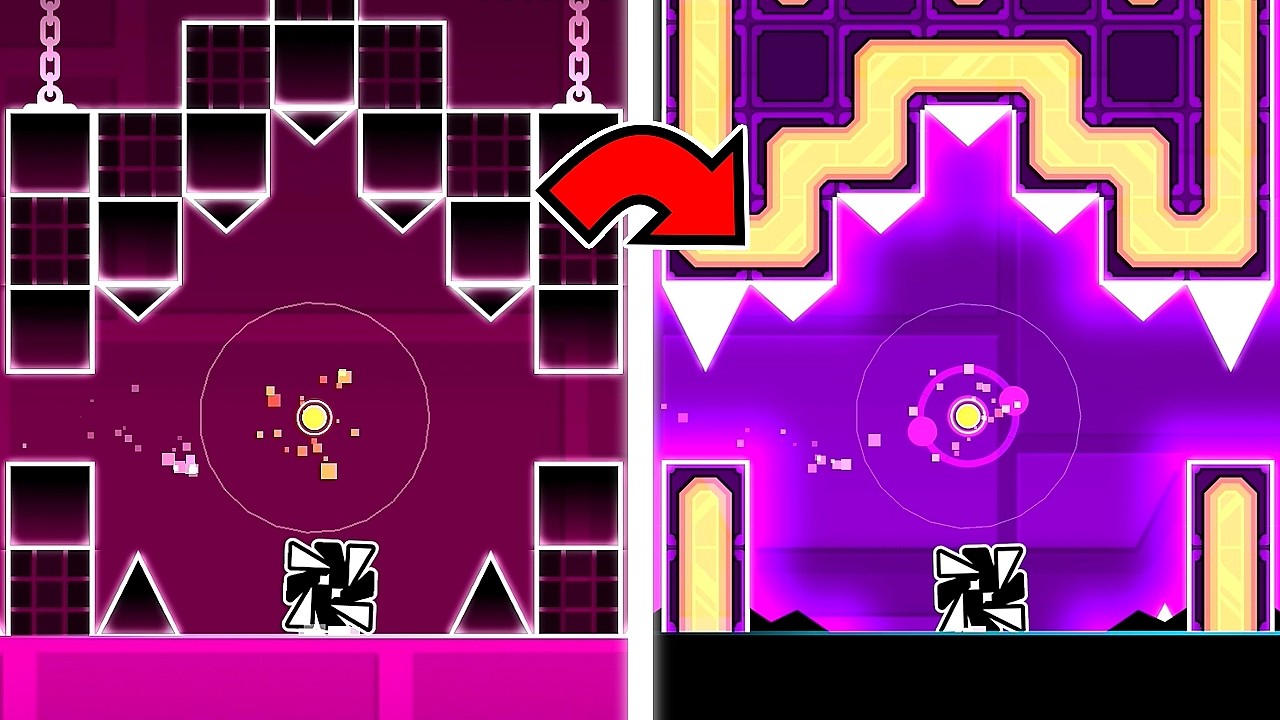 Все основные уровни, если бы они находились в мире Geometry Dash — Все уровни