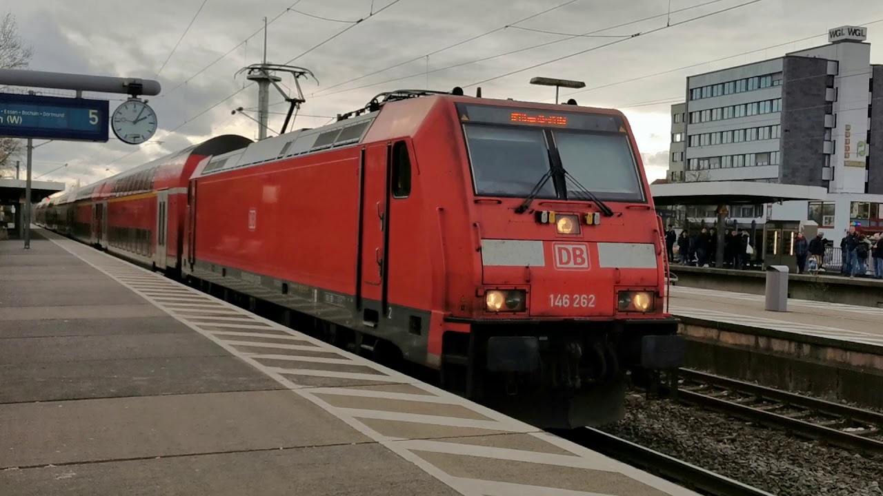 Deutsche BAHN REGIO NRW - BR 146 262-1 - Ausfahrt in Leverkusen-Mitte als RE 1 ➡️ Hamm (Westfalen)