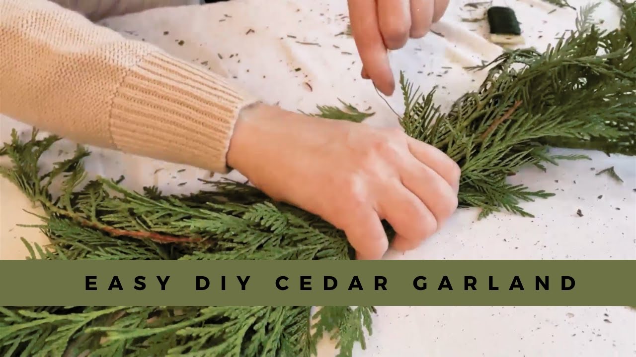 Easy DIY Holiday Cedar Garland