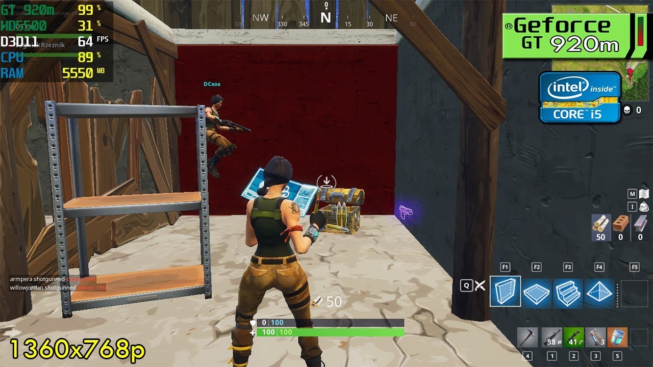 How Fortnite is performing in April 2018 on Nvidia 920m | 920mx Benchmark Test