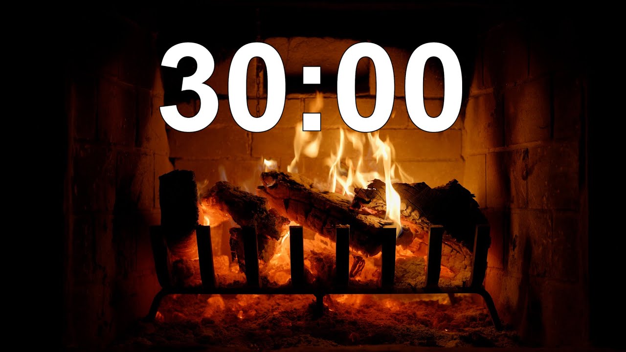 30 Minute Timer | Fireplace Sounds For Warmth And Peace 🔥