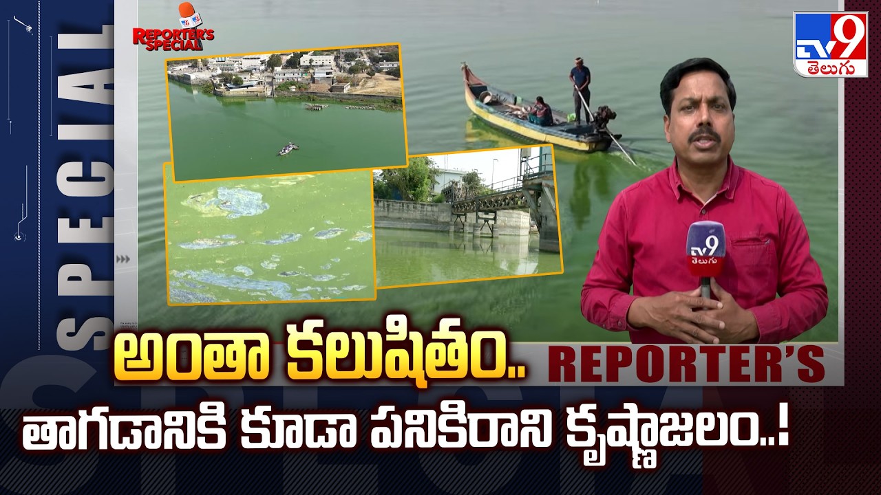 Reporter's Special : అంతా కలుషితం.. తాగడానికి కూడా పనికిరాని కృష్ణాజలం..! | Krishna River - TV9