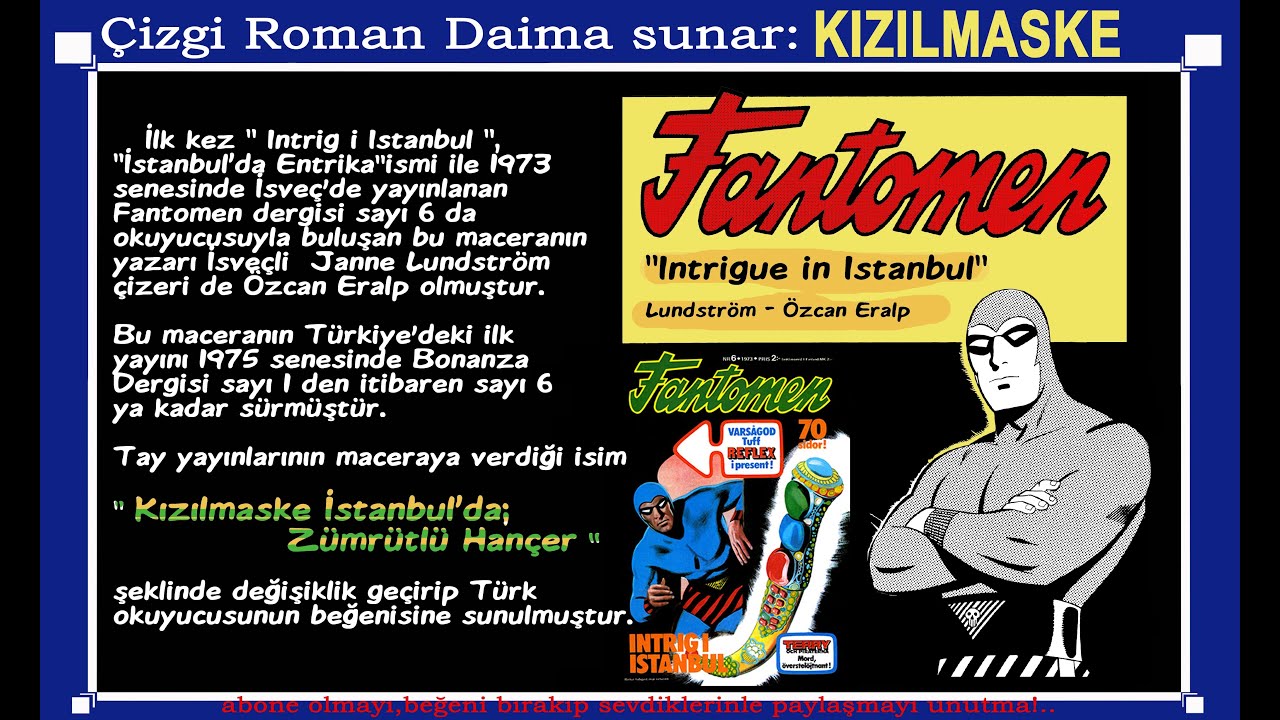 Kızılmaske çizgi roman, 