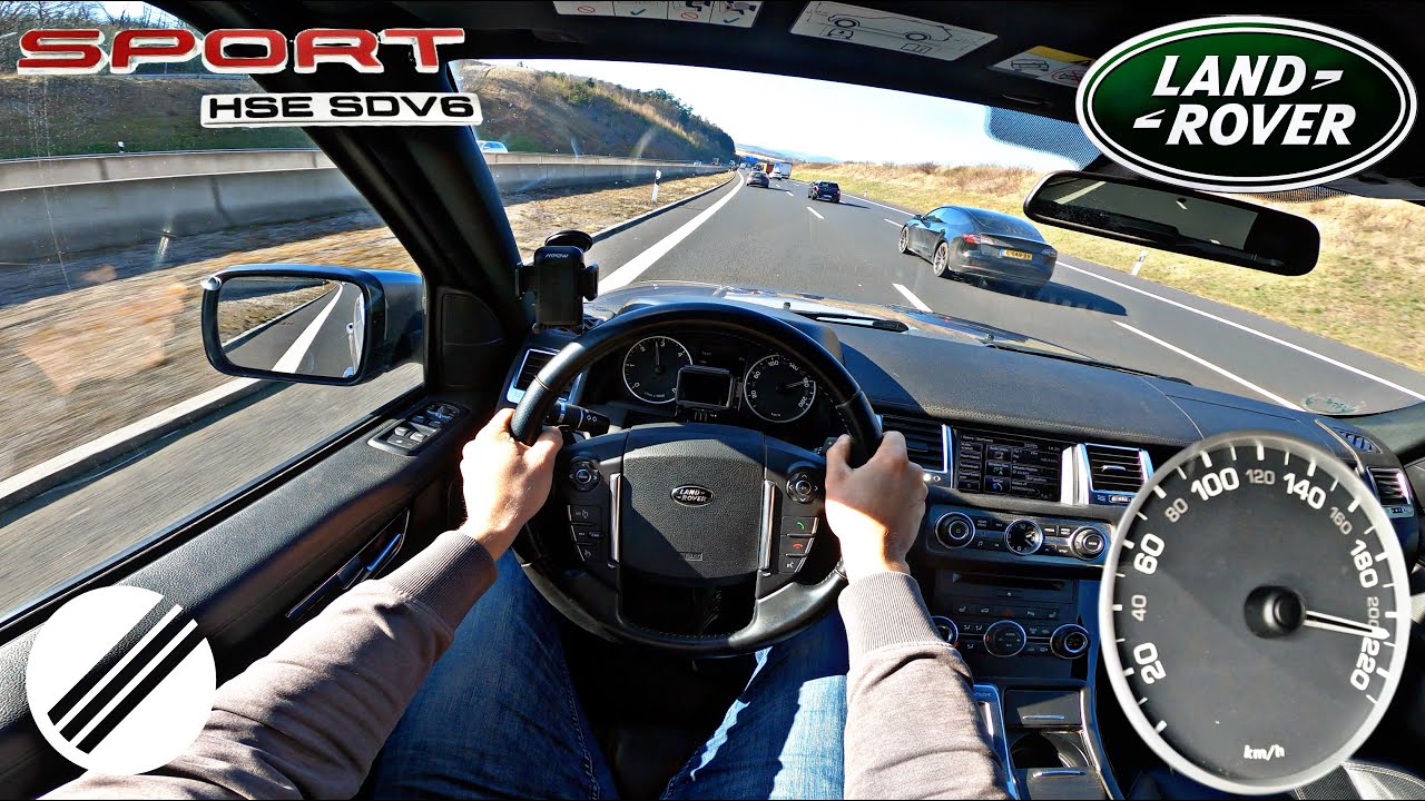 RANGE ROVER SPORT I HSE SDV6 TOP SPEED DRIVE ON GERMAN AUTOBAHN 🏎
