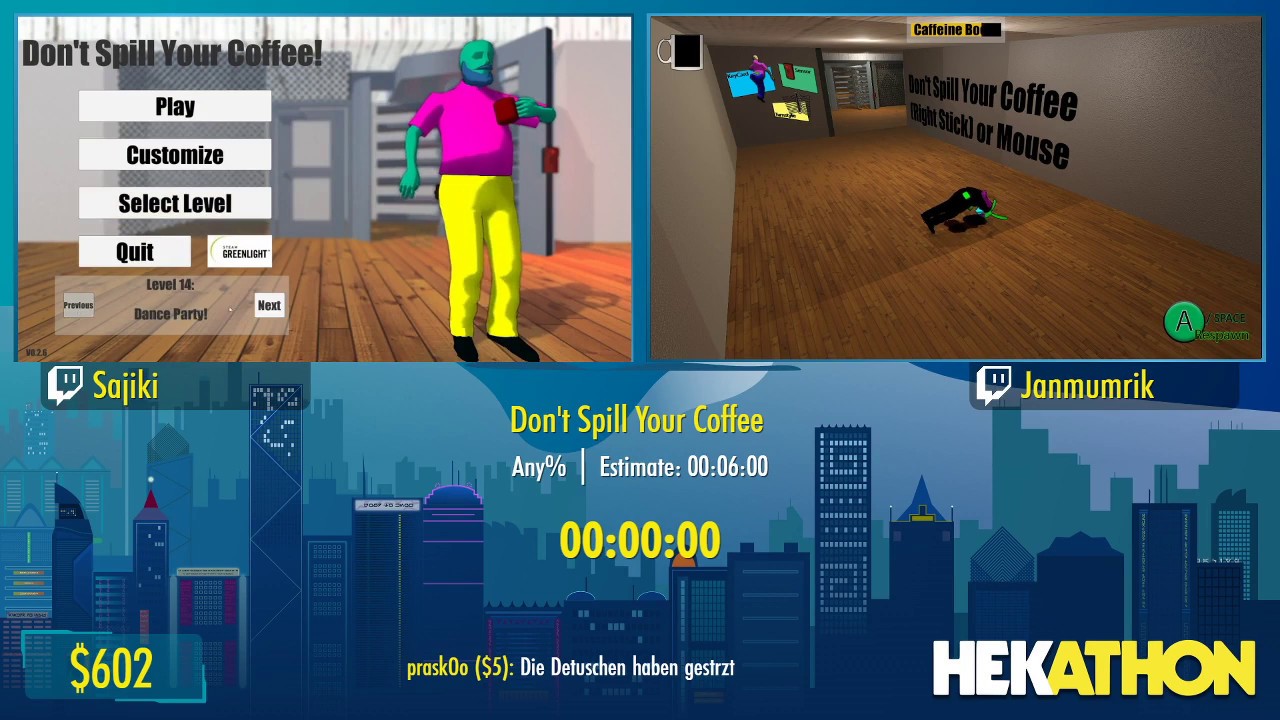 Don't Spill Your Coffee [Any%] by Sajiki and Janmumrik - #HEK20