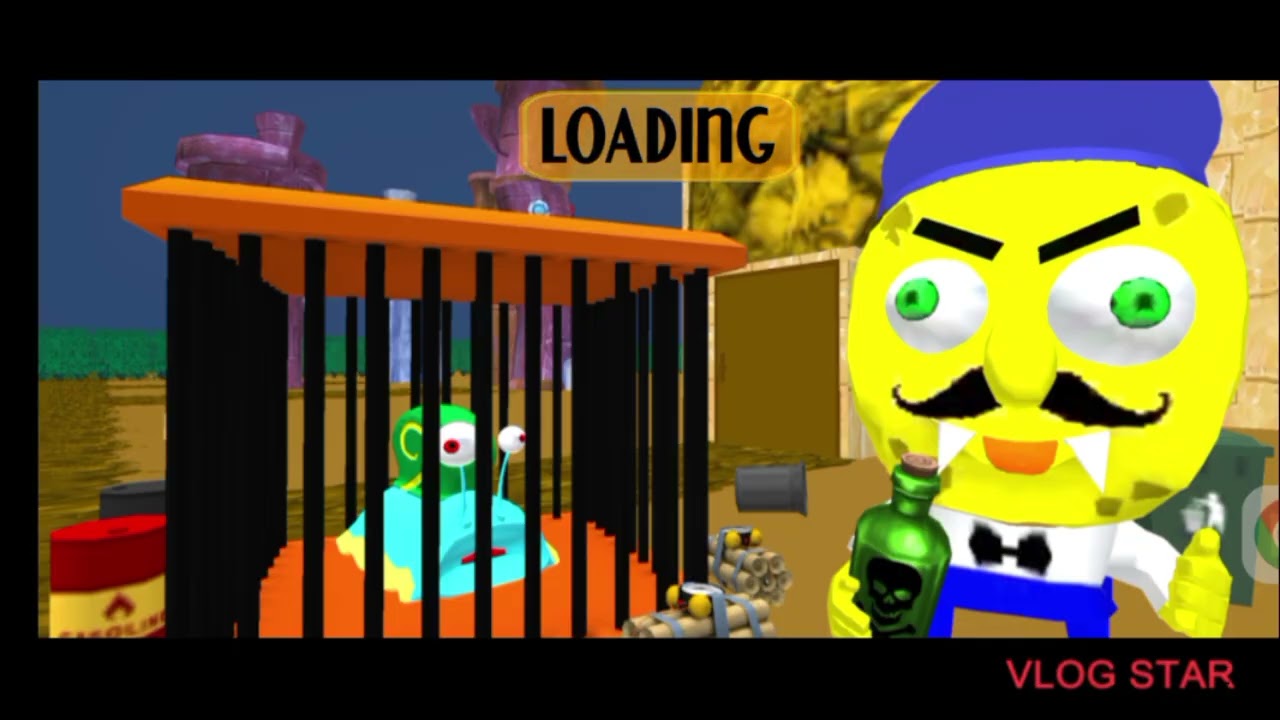 Sponge Neighbor Escape 3d (old version) Level 11-12 gameplay 