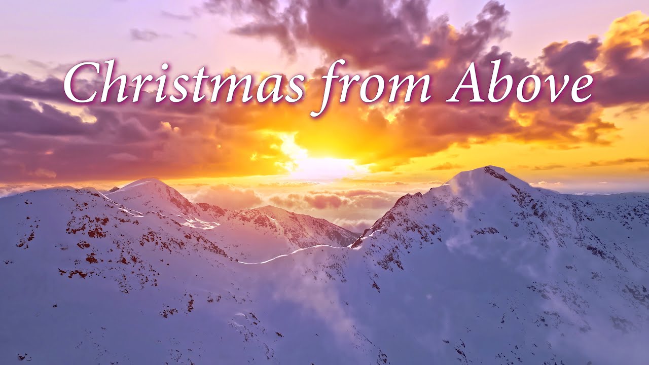 CHRISTMAS FROM ABOVE 4K - PEACEFUL WINTER WONDERLAND SCENES and SERENE SNOWSCAPES with CALMING MUSIC