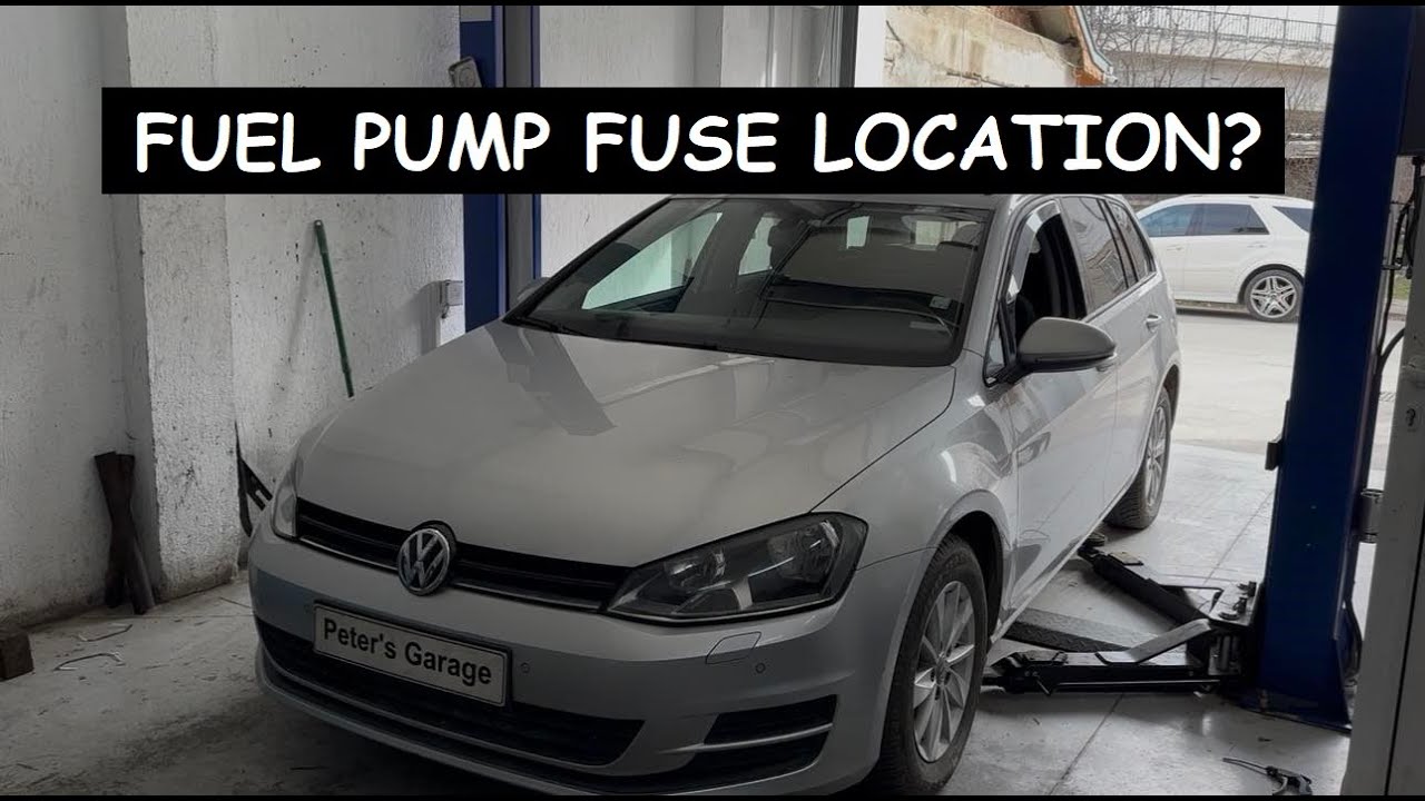 VW Golf 7 Fuel pump fuse relay location replacement