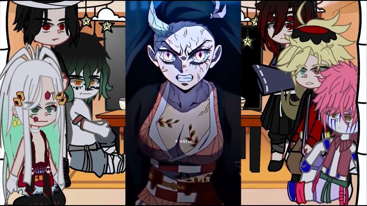 💖 TOP 3 💖 Uppermoons + Muzan react to Nezuko Kamado ✨ Gacha Club ✨ Tik Tok ✨ Demon Slayer ✨ KNY