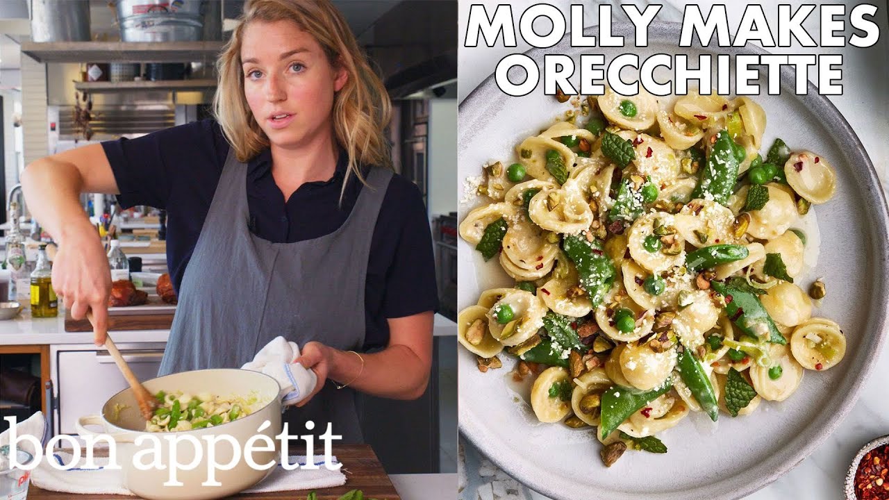 Molly Makes Orecchiette with Buttermilk, Peas and Pistachios | From the Test Kitchen | Bon Appétit