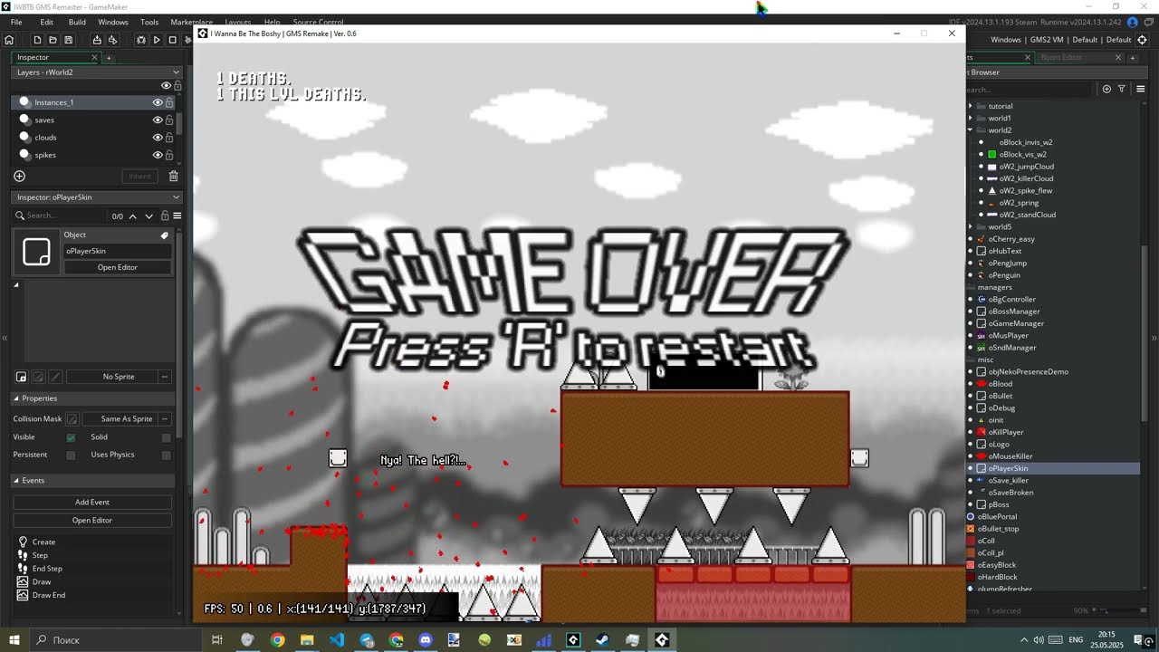 I Wanna Be The Boshy Remake - Working on world 2