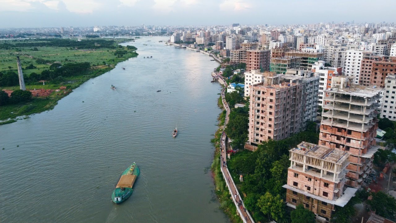 চন্দ্রিমা মডেল টাউন নদীর পার | তুরাগ নদীর ওয়াকওয়ে |Turag River Walkway BosilaBridge To Dhaka Uddan