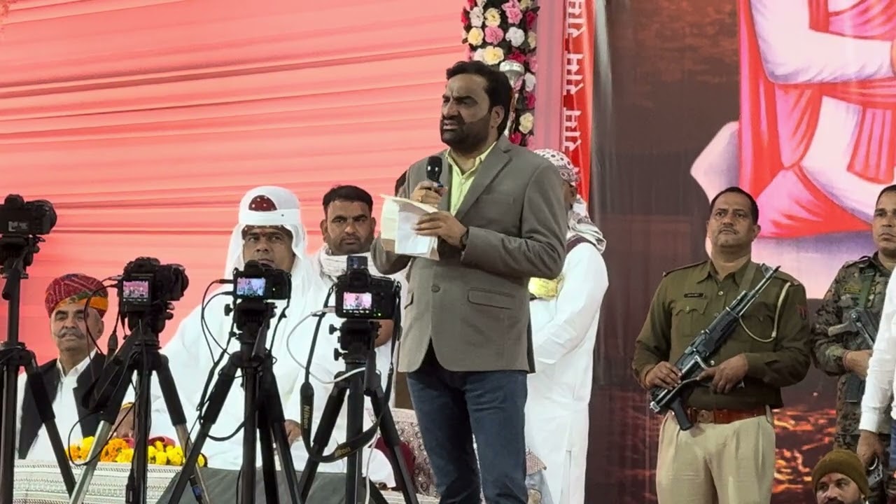 राम धाम नोखा चंदावता  में हनुमान बेनीवाल ने क्या घोषणा की पूरा भाषण लाइबेरी और तालाब बनाने की 