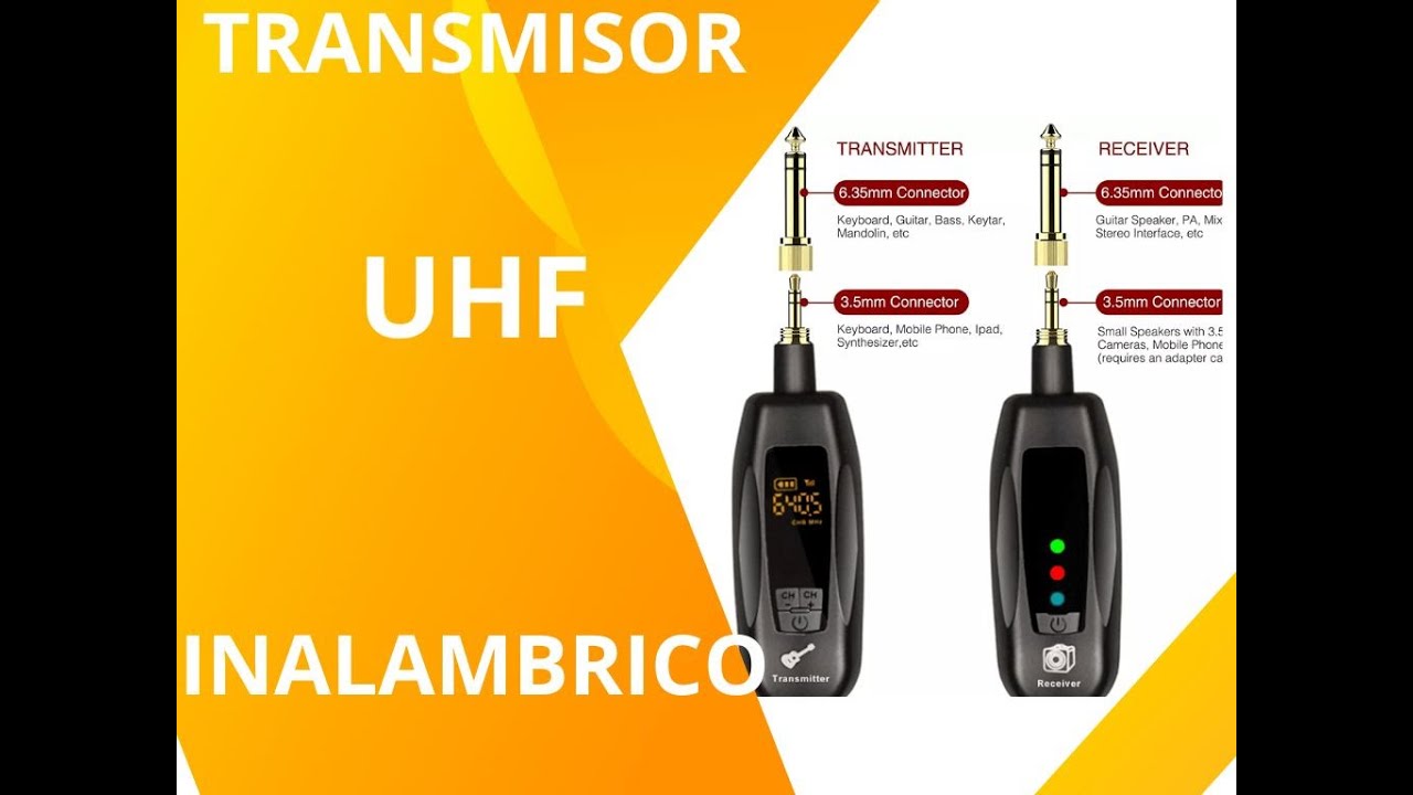 TRANSMISOR INALAMBRICO UHF EXPLICACION COMPLETA