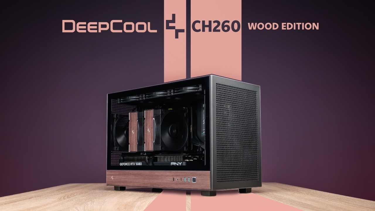 Миниатюрная сборка ПК на базе DeepCool RTX 5080 Slim | CH260 Wood Edition