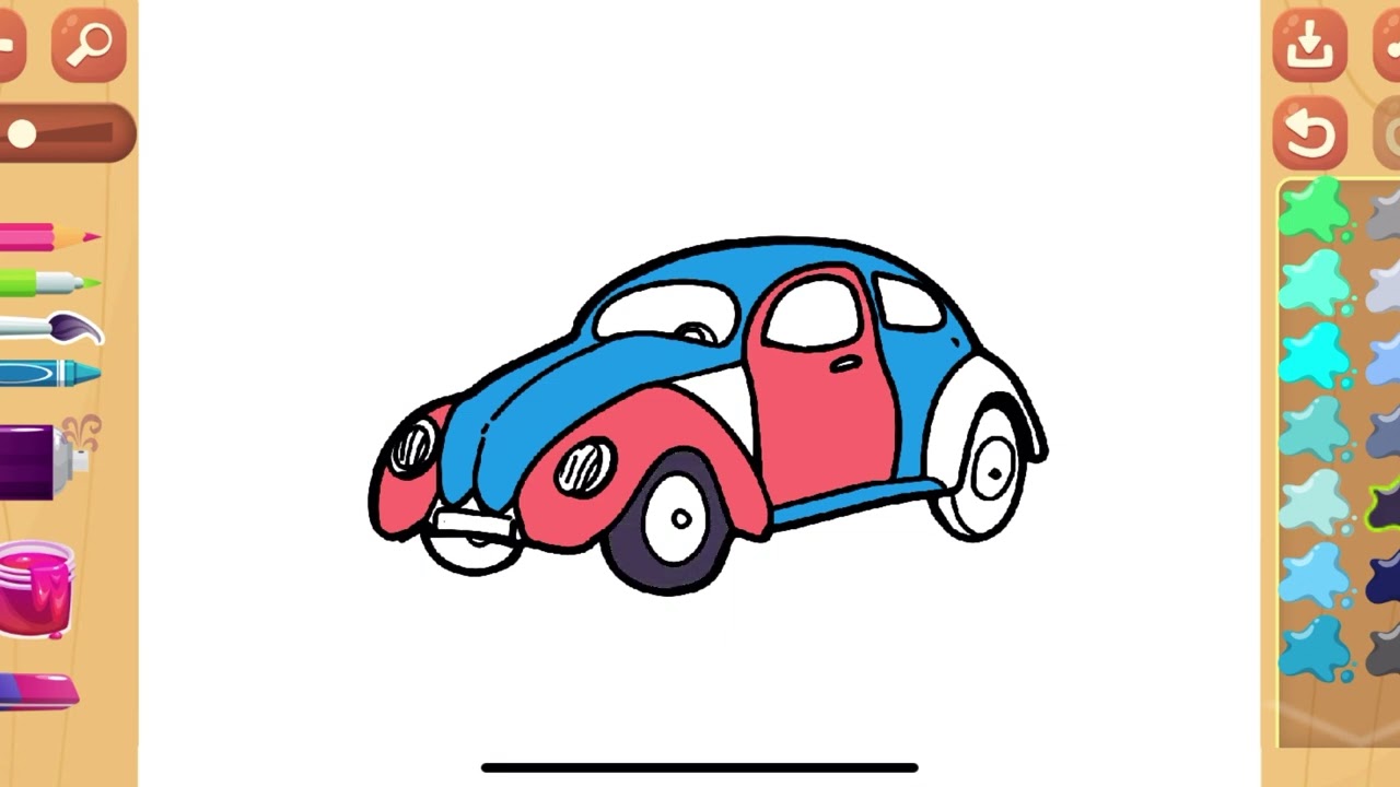 Easy coloring for kids and toddlers, painting using cellphone 🚓🚔🚒🏎️🚙🚕🚖🚘🛞🛻🚖🚕🚕🚗🚗🚘🚘🚖🚕🚗