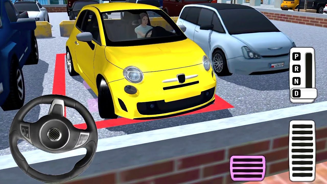 Fiat 500 city lot reverse parking between cars Android Gameplay Master of Parking SUV