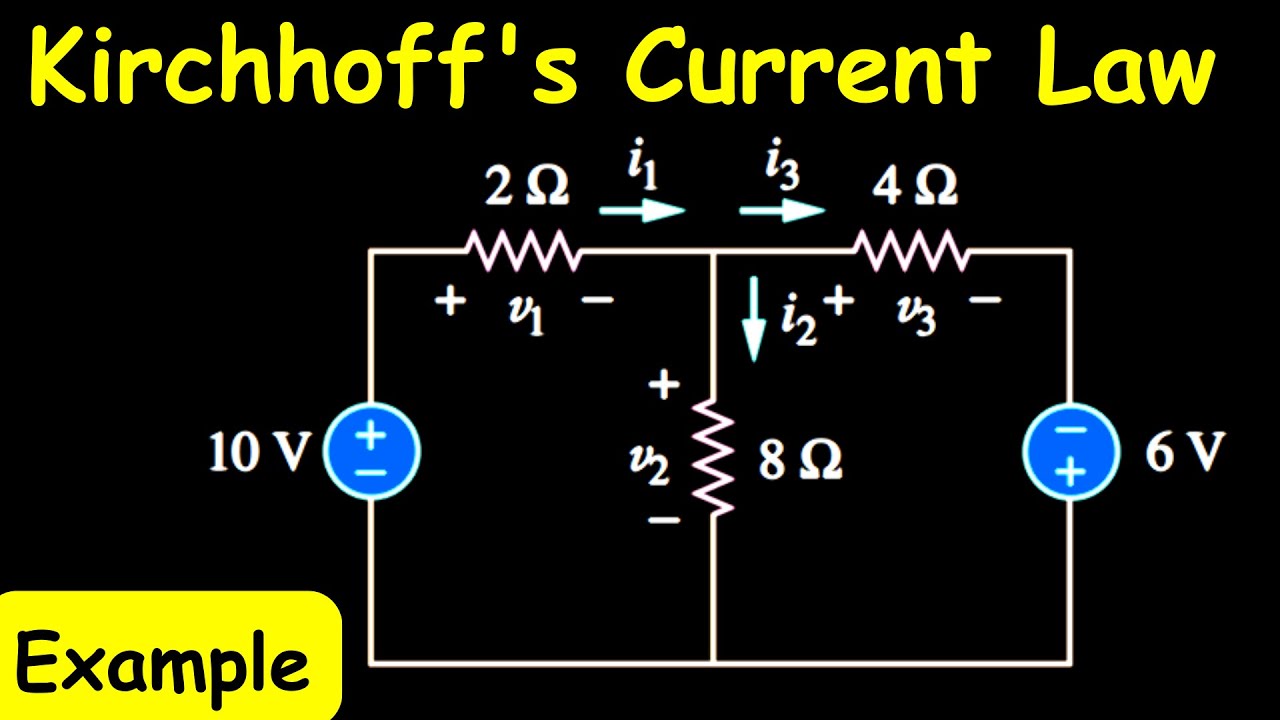 Kirchhoff's Current Law (KCL) Solved Example Problem
