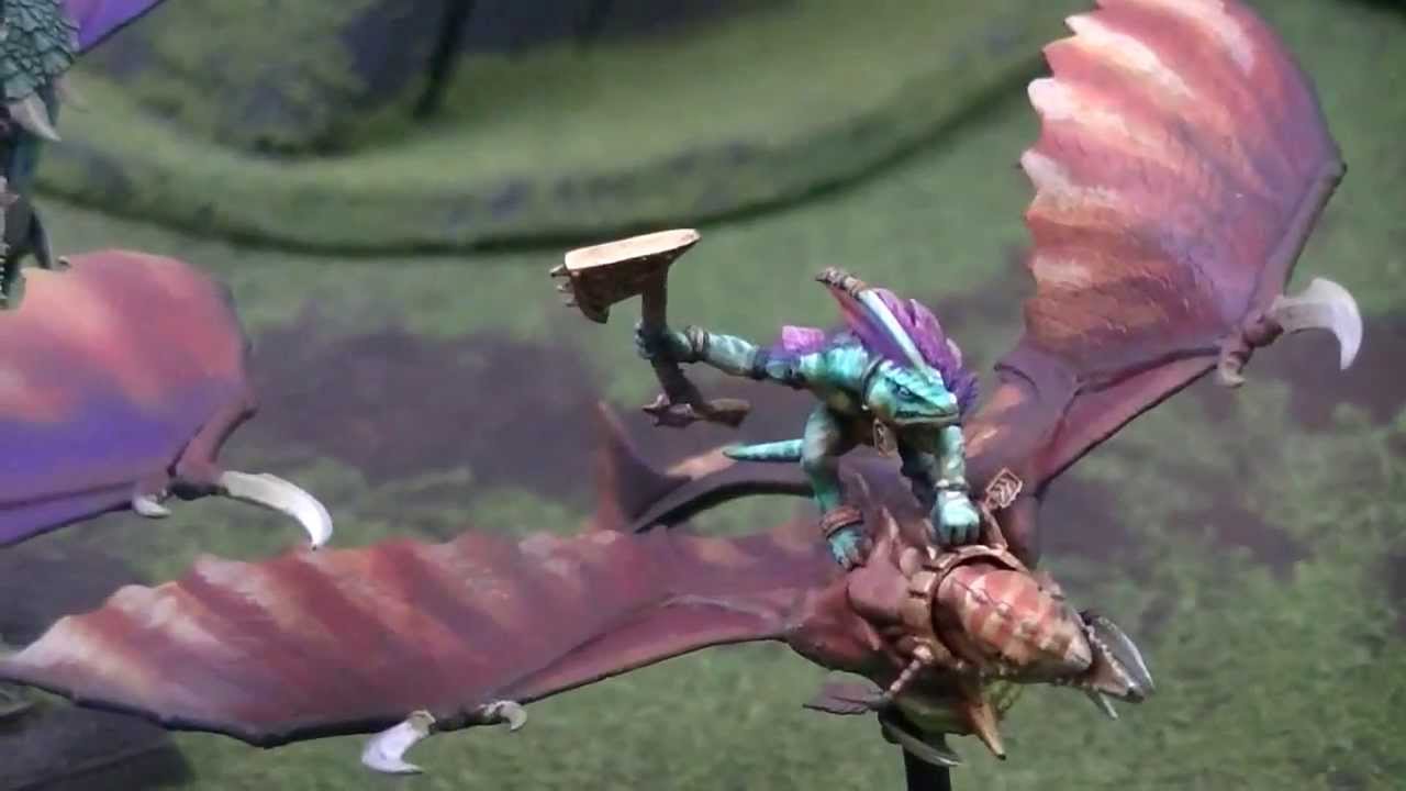Lizardmen centerpiece candy for Warhammer Fantasy- Blue Table Painting