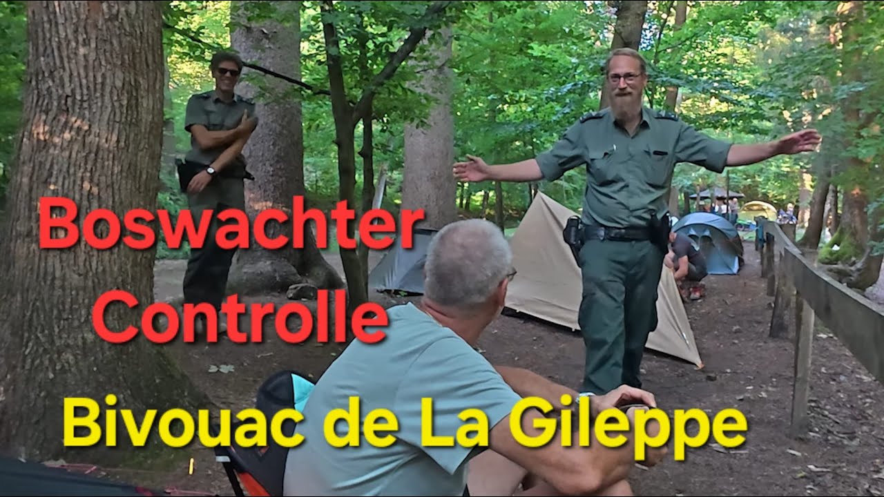 Aire de bivouac de la Gileppe💥Boswachtercontrole💥Wildkamperen💥Hilleberg Akto💥Santos Travelmaster💥