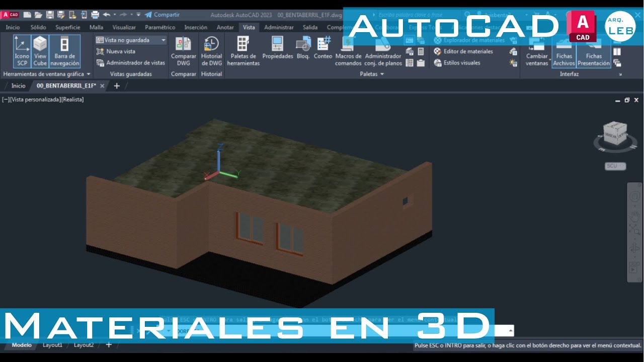 Colocar Materiales al Modelo 3D en AutoCAD