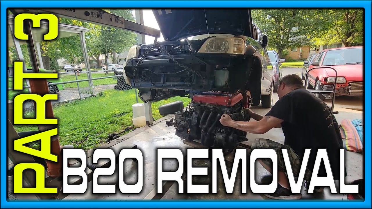 1st Gen CRV Step by Step Guide to Removing the B20 Engine  (Part 3 of 3)