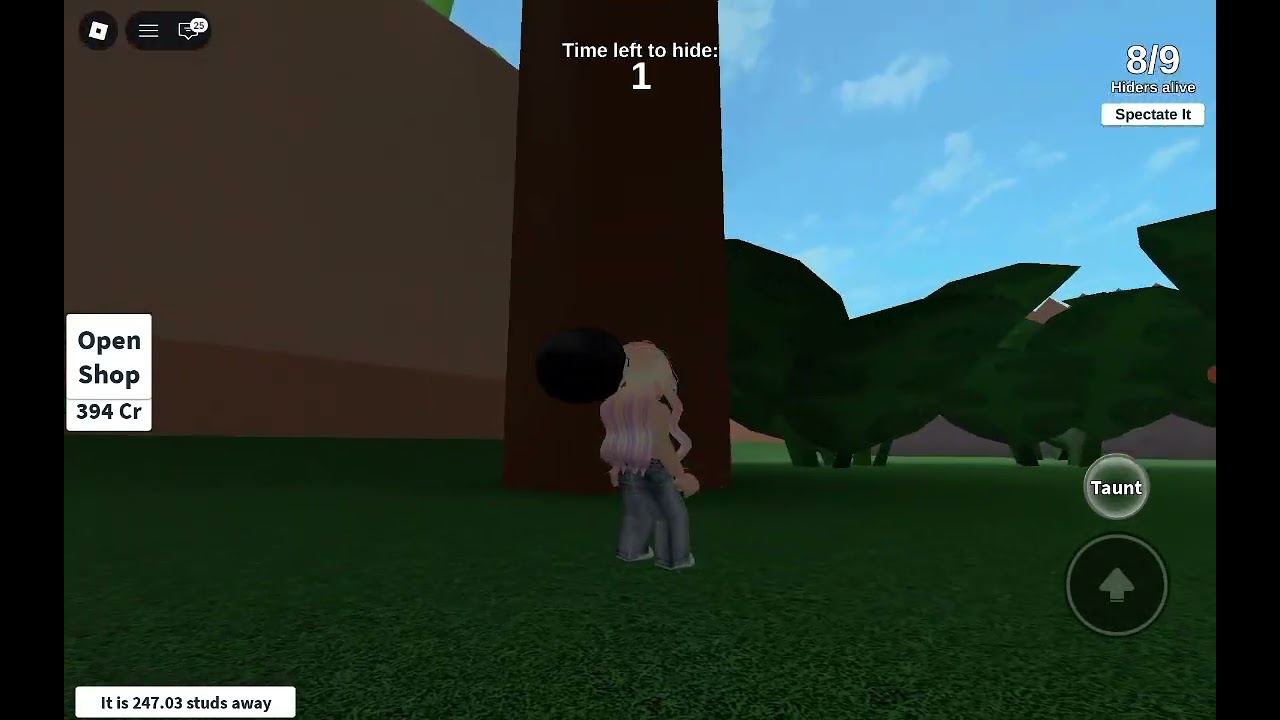 Hide and seek extreme in Roblox.