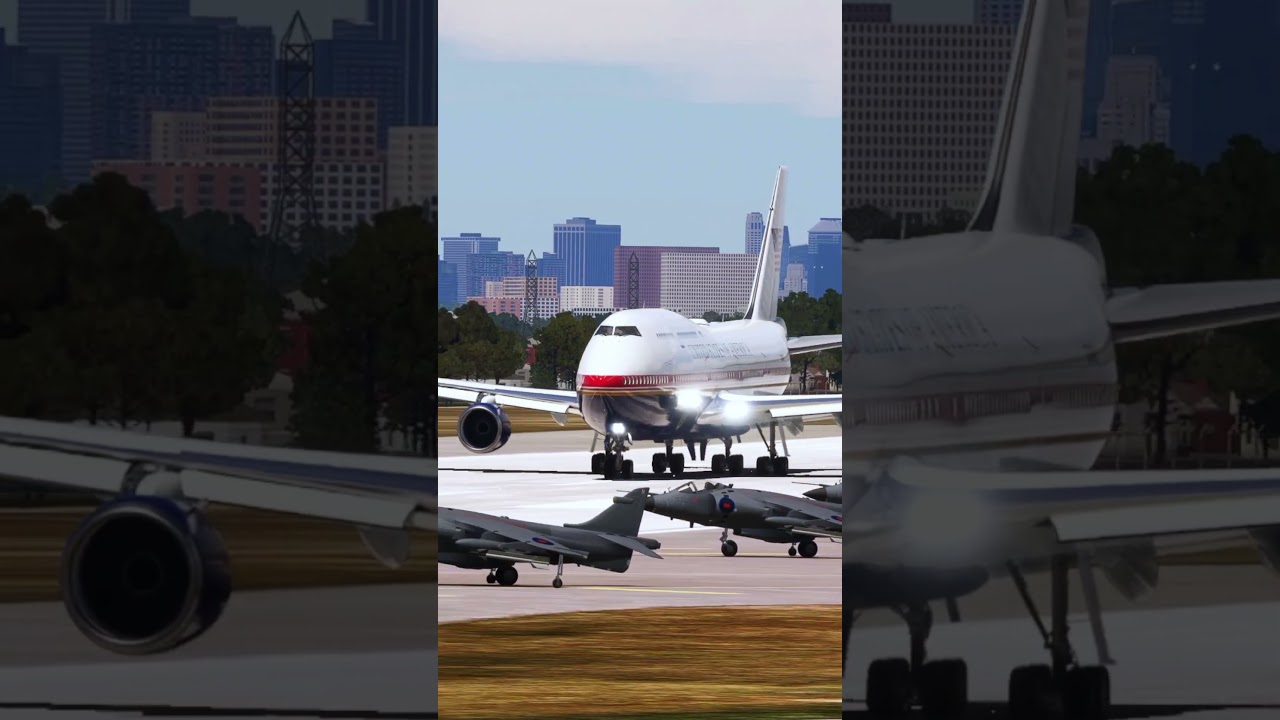 USA Air Force One new Trump paiting taking off from New York #aviation #usa #airforceone #trump