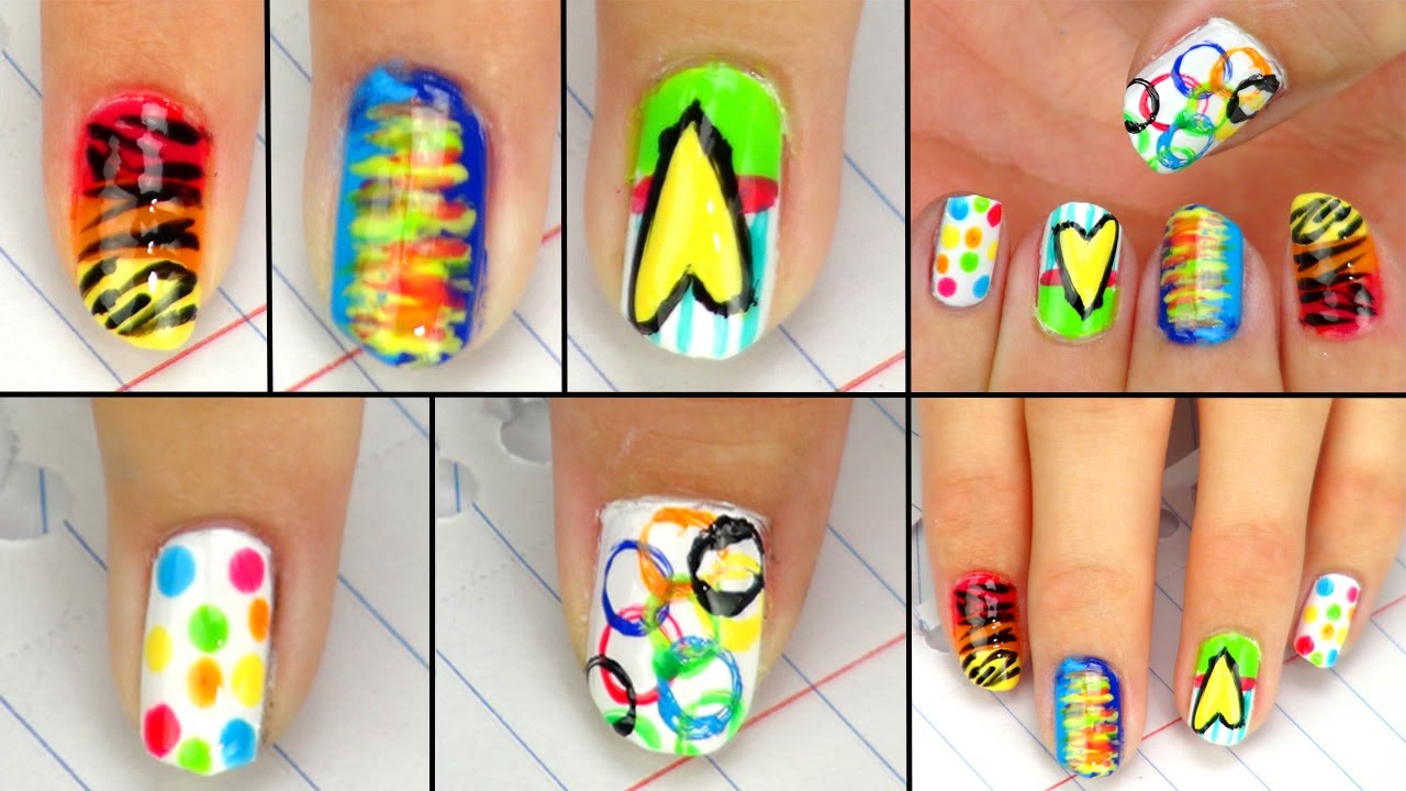 ♥ 5 Cute & Easy Back To School Nail Designs!  ♥
