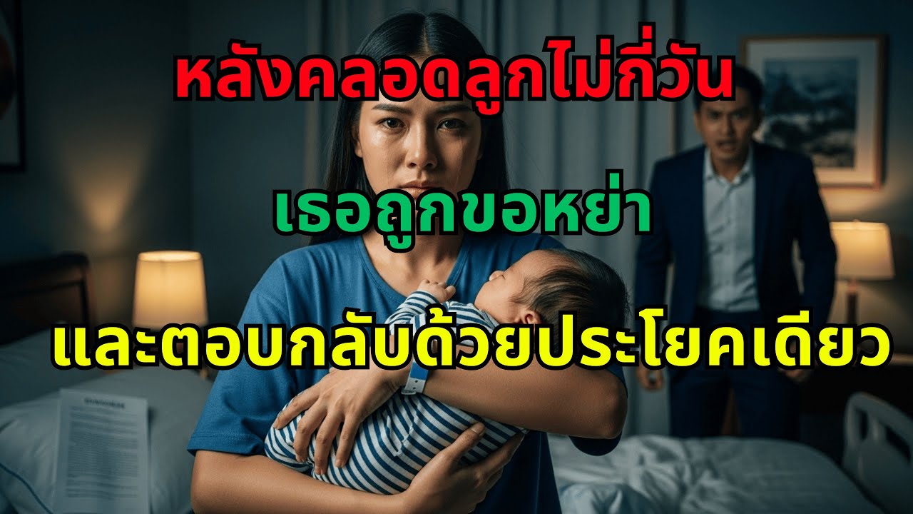 หลังคลอดไม่กี่วัน ถูกขอหย่า แต่เธอตอบกลับด้วยประโยคเดียว… ทำให้ชีวิตเขาพังทั้งระบบ