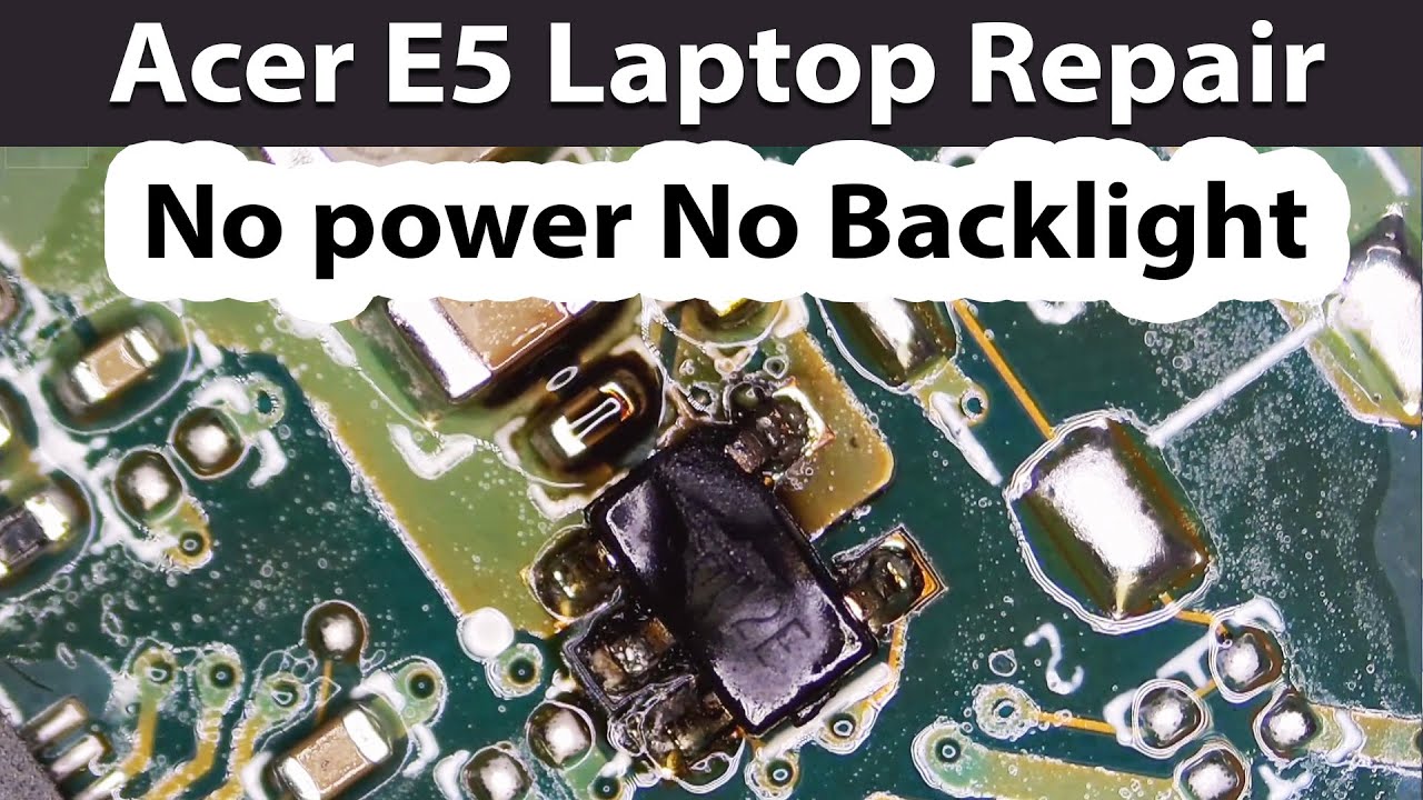 Acer Laptop E5-575T No power No backlight Repair using Flir Thermal Cam.
