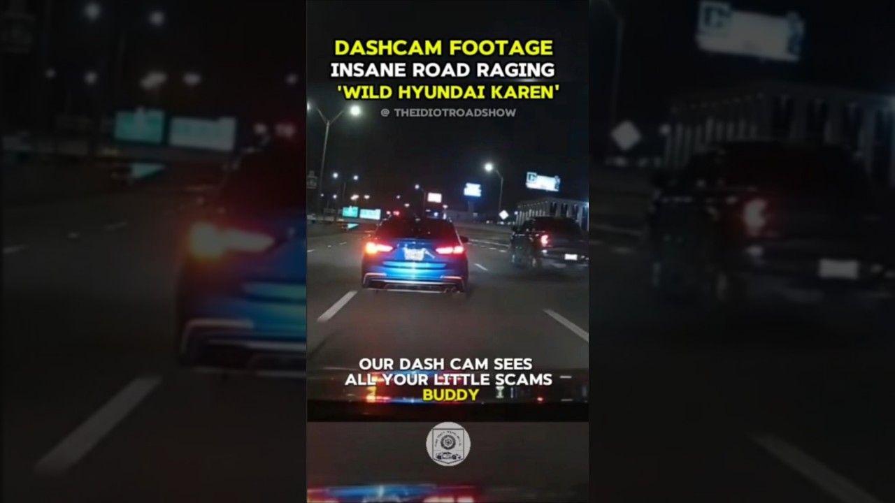 Dashcam Footage of a Road Raging Wild Karen #dashcamvideo #automobile #roadrage