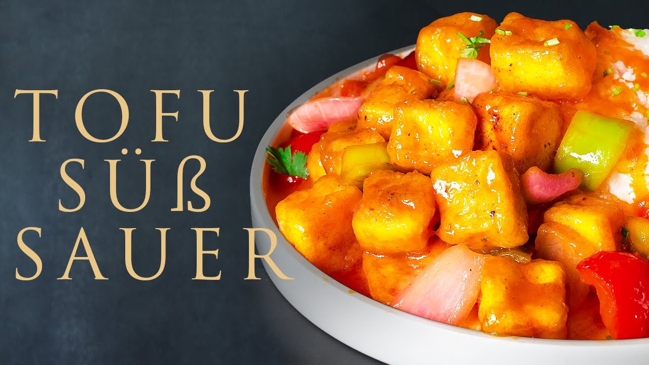 🇩🇪 Tofu Rezept | Knuspriger Tofu Süß Sauer [lecker, gesund und vegan + in 30 Minuten fertig!]