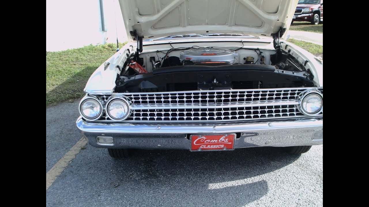 1961 Ford Galaxie Sunliner Convertible Wht ZHAuction022213